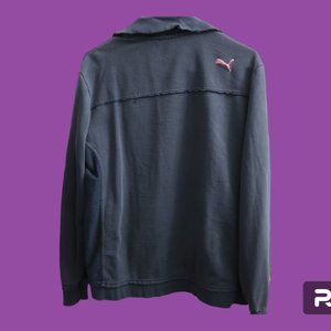 PUMA intentional wear sweater jacket athletic athleisure in small size gray.